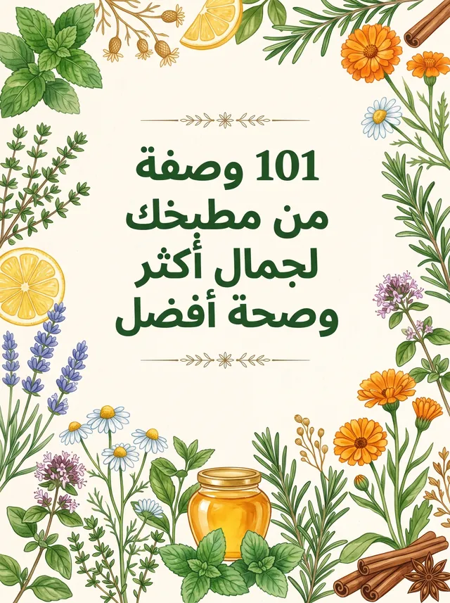 غلاف كتاب 101 وصفة من مطبخك لجمال أكثر وصحة أفضل